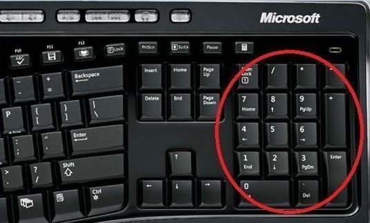 Щоб написати символ, скористайтесь NumLock клавіатурою